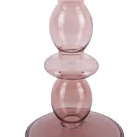 Present Time Candle Holder Glass Art Bubbles Large